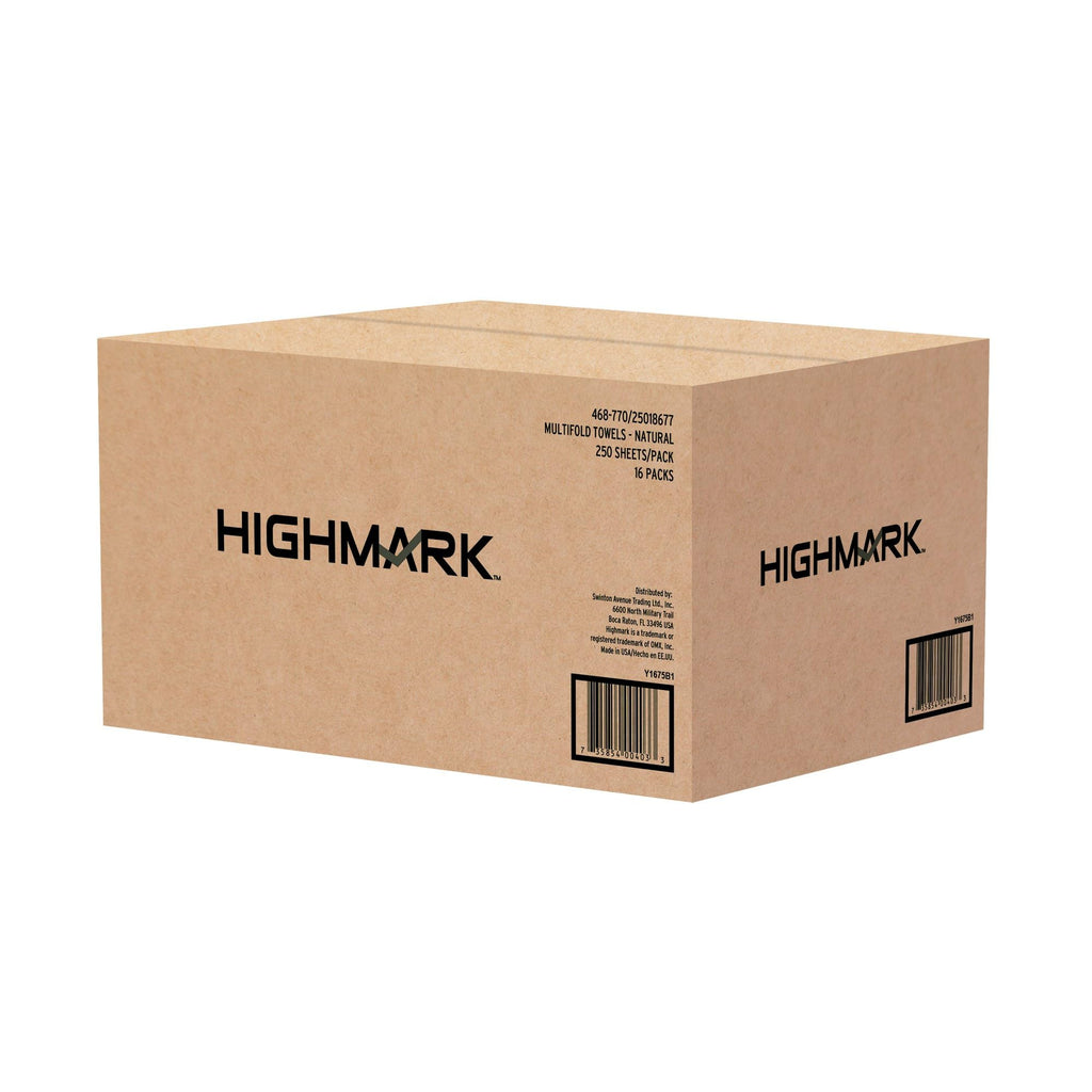 100% Recycled Multifold Paper Towels, Natural, 250 Per Sleeve, Case Of 16 Sleeves U569217