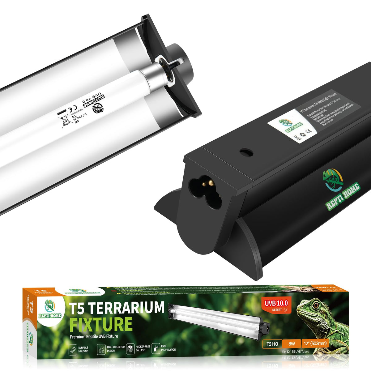 8W 10.0 UVA UVB Reptile Light Fixture K725888