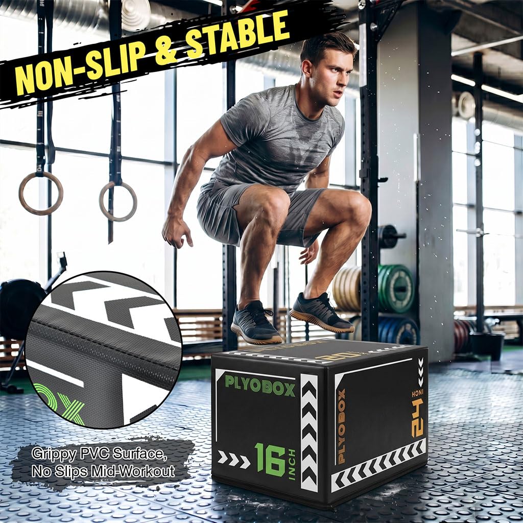 3-in-1 Foam Plyo Box with Non-Slip Cover A489