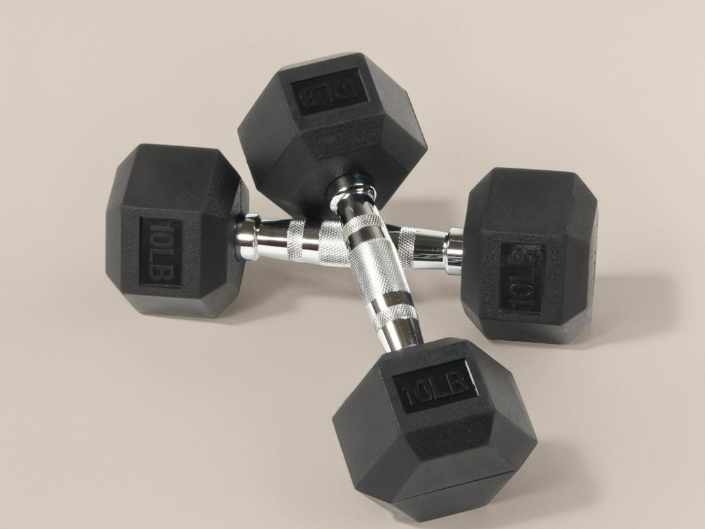 10LB Rubber Hex Dumbbells Set of 2 N8189