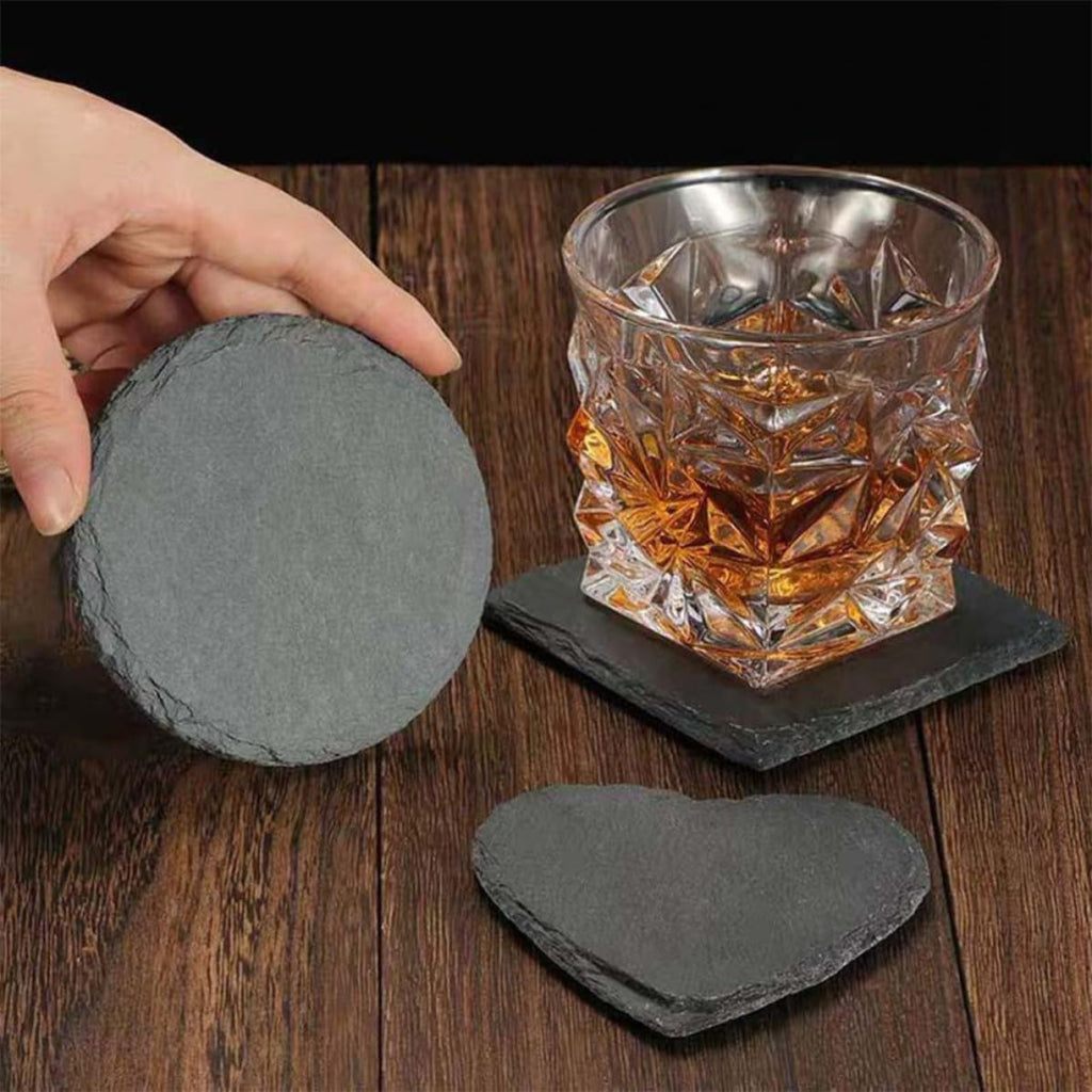 Natural Stone Square Drink Coasters Set D53900