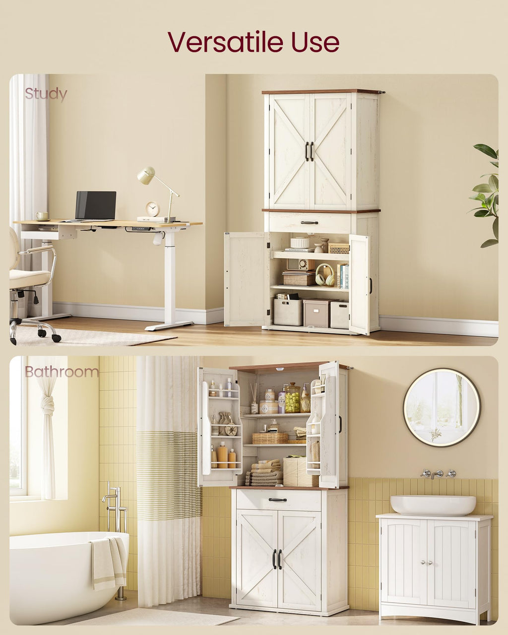 Freestanding Tall Pantry Cabinet with Drawer K8523