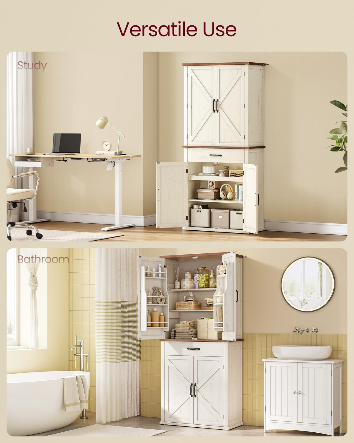 Freestanding Tall Pantry Cabinet with Drawer K8523