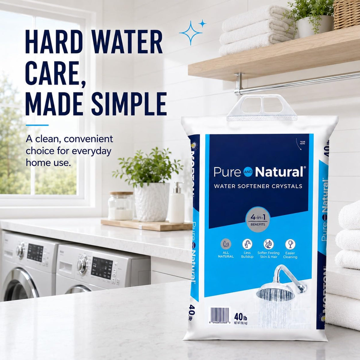 Water Softener Salt Crystals 40 lb 3 Pack O959405