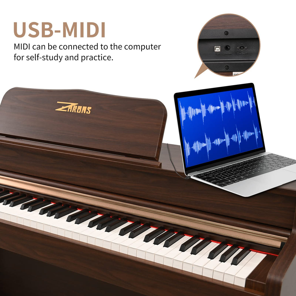 88 Key Full Weighted Digital Piano with Triple Pedal D6009