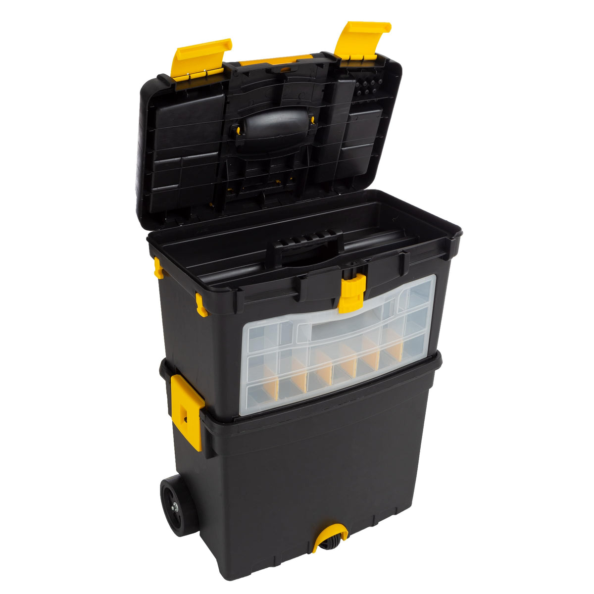 Portable Stackable Toolbox with Wheels and Drawers D7256