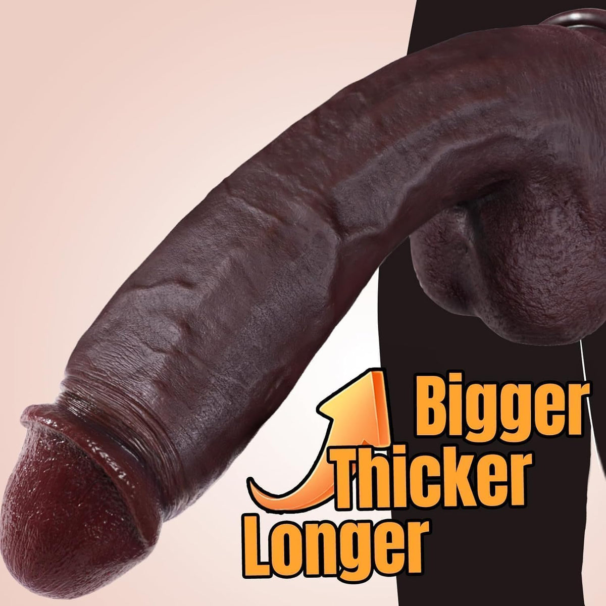 11 Inch Realistic Silicone Dildo with Suction Cup H6904
