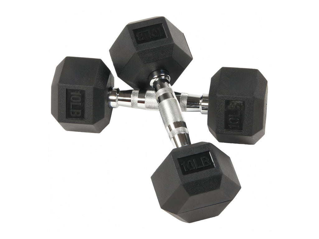 10LB Rubber Hex Dumbbells Set of 2 N8189