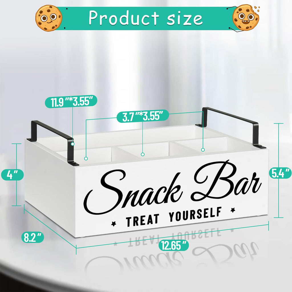Wood 4 Compartment Snack Organizer H4274
