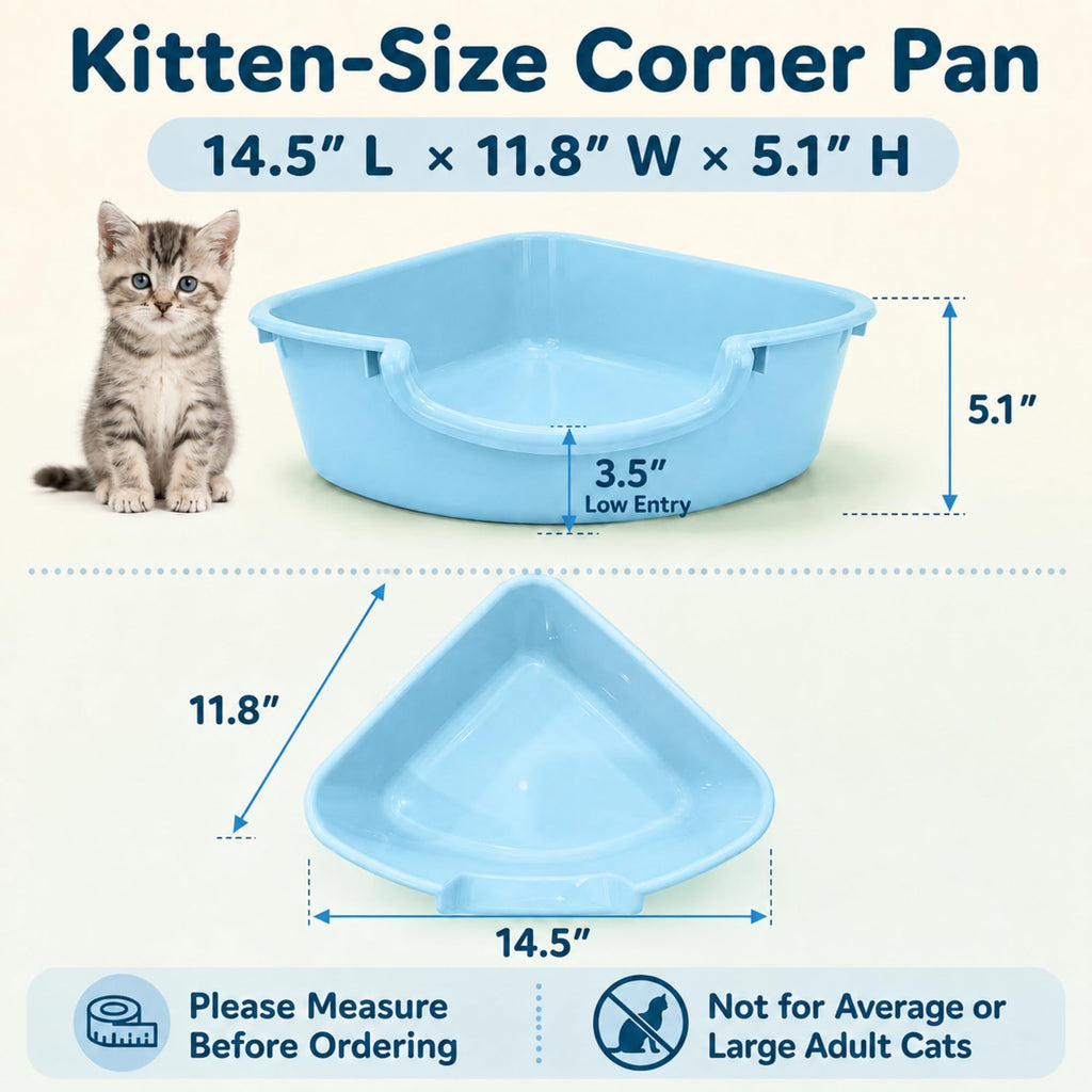 Corner Litter Box, Low Entry Kitten Litter Box K544176