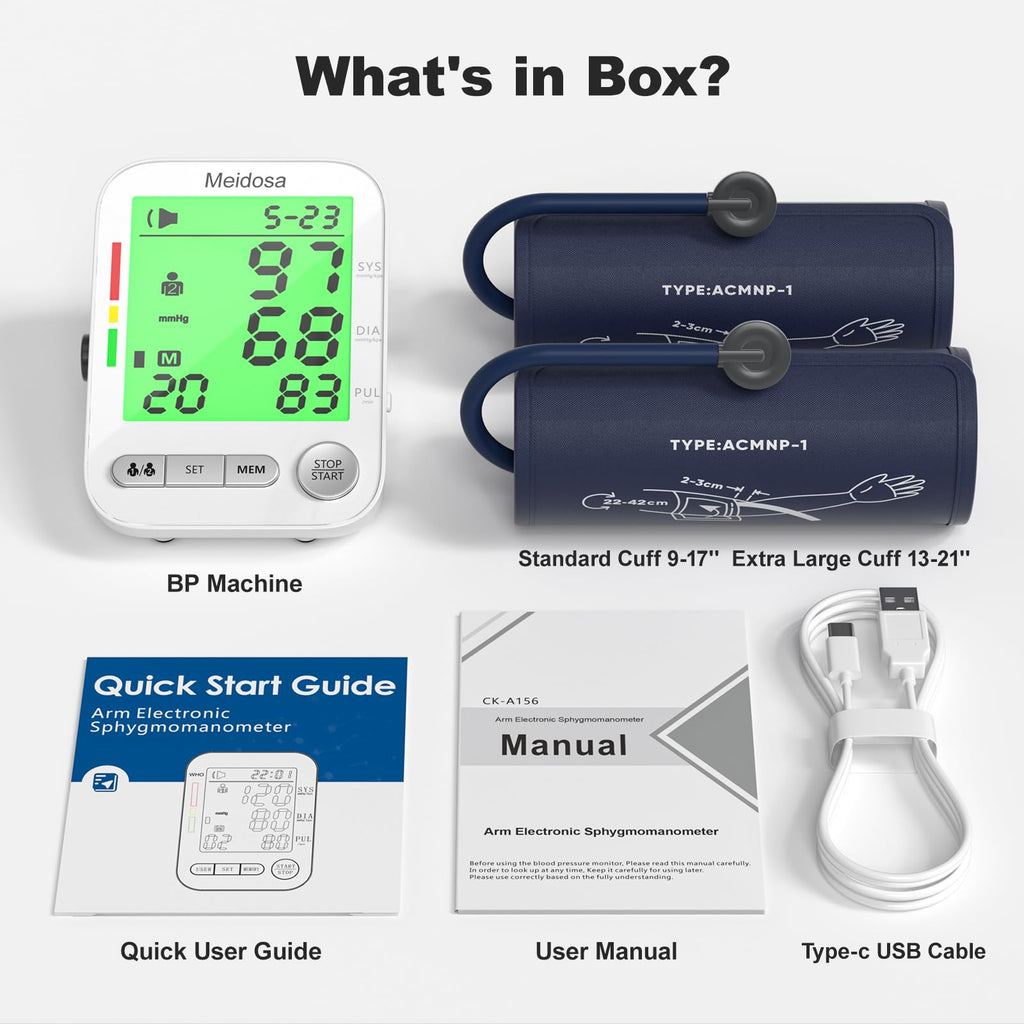 Rechargeable Automatic Digital Blood Pressure Monitor with 2 Cuffs V5047
