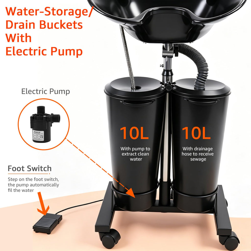 Portable Shampoo Bowl with Electric Pump R30484