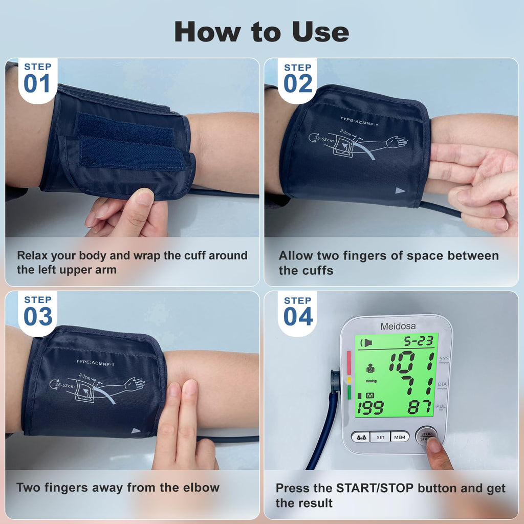 Rechargeable Automatic Digital Blood Pressure Monitor with 2 Cuffs V5047