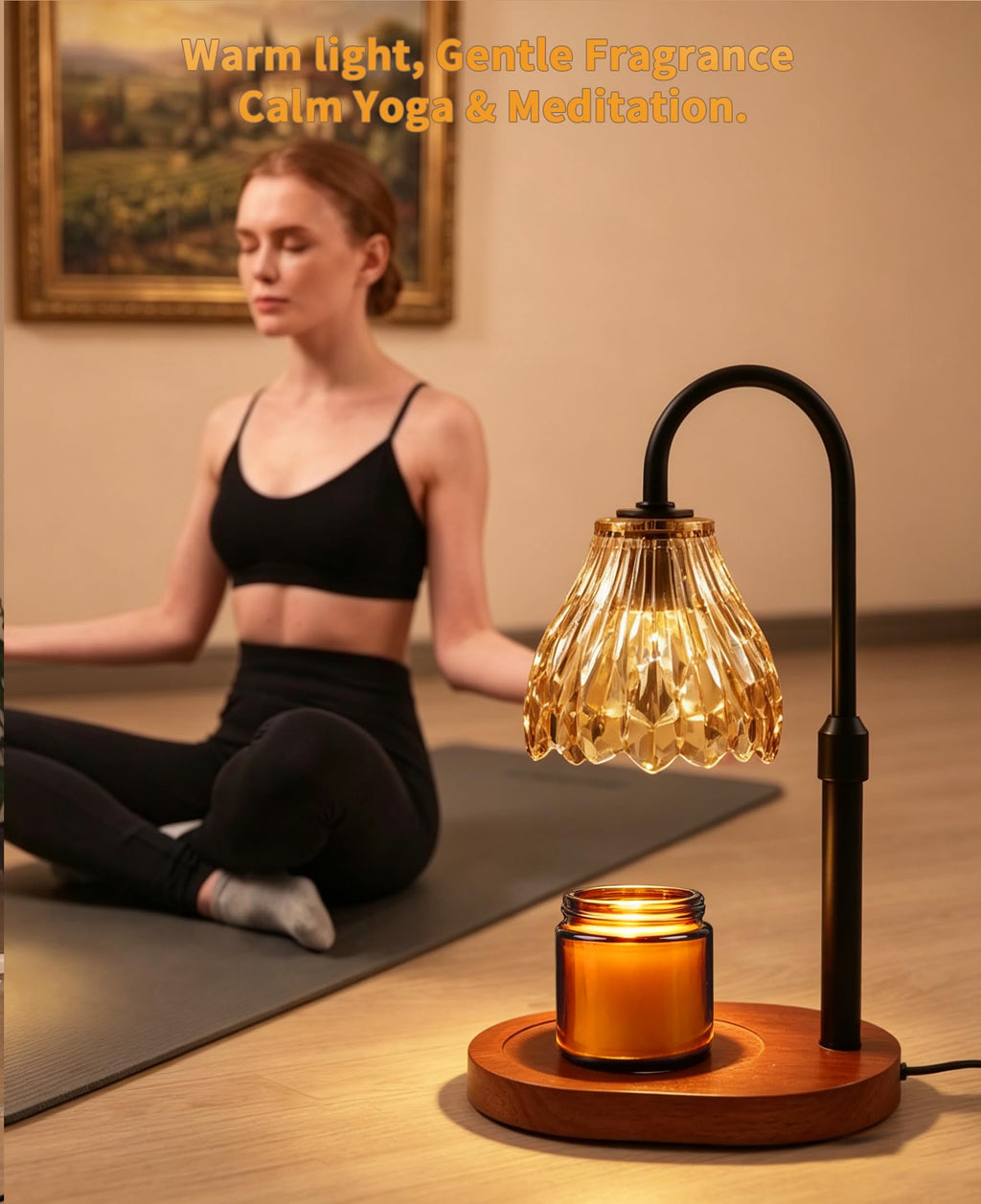 Glass Candle Warmer Lamp with Timer & Dimmer W62489