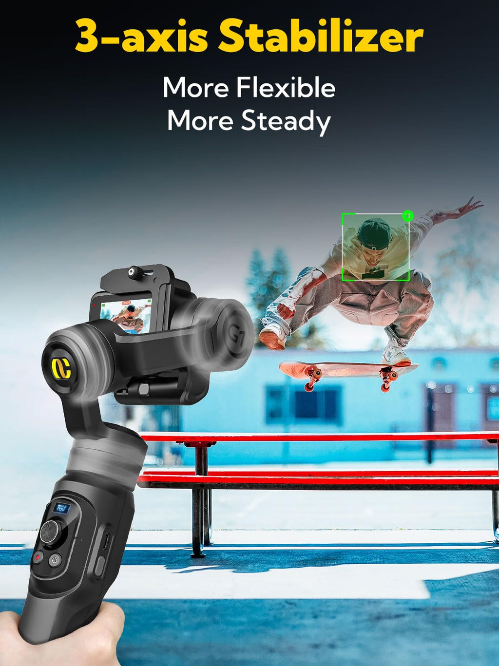 3-axis Handheld Gimbal Stabilizer with Extension Rod T4327