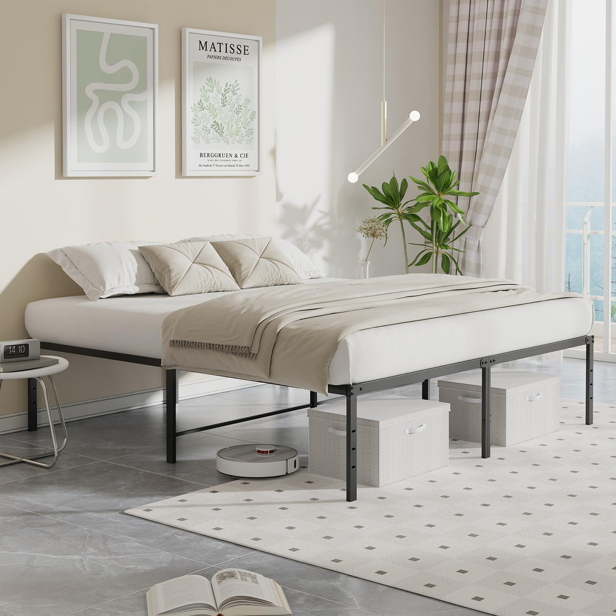 18" Heavy Duty Metal Queen Bed Frame D673999