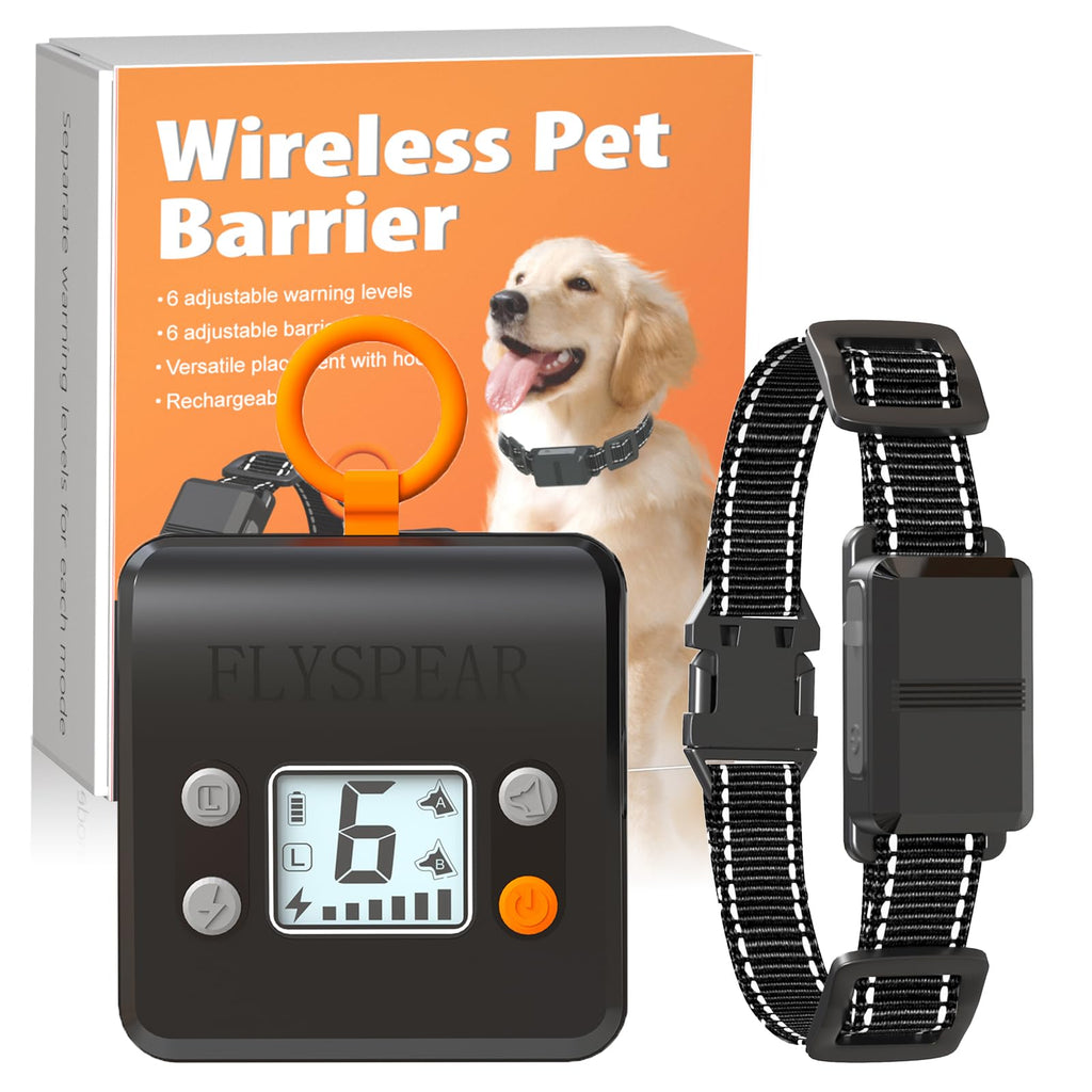 Wireless Rechargeable Indoor Pet Barrier with 6 Adjustable Range E933494