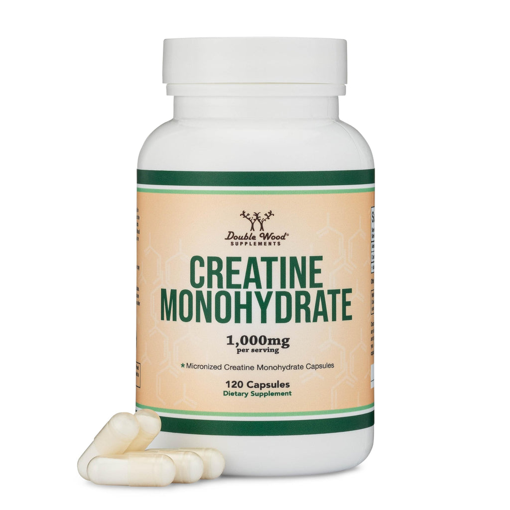 Creatine Monohydrate Capsules 1,000mg Vegan 120 Capsules L109