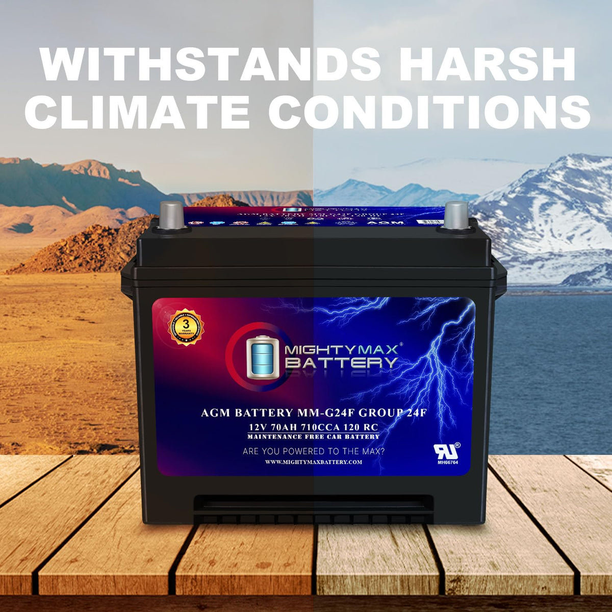 12V 70Ah AGM Replacement Battery K352