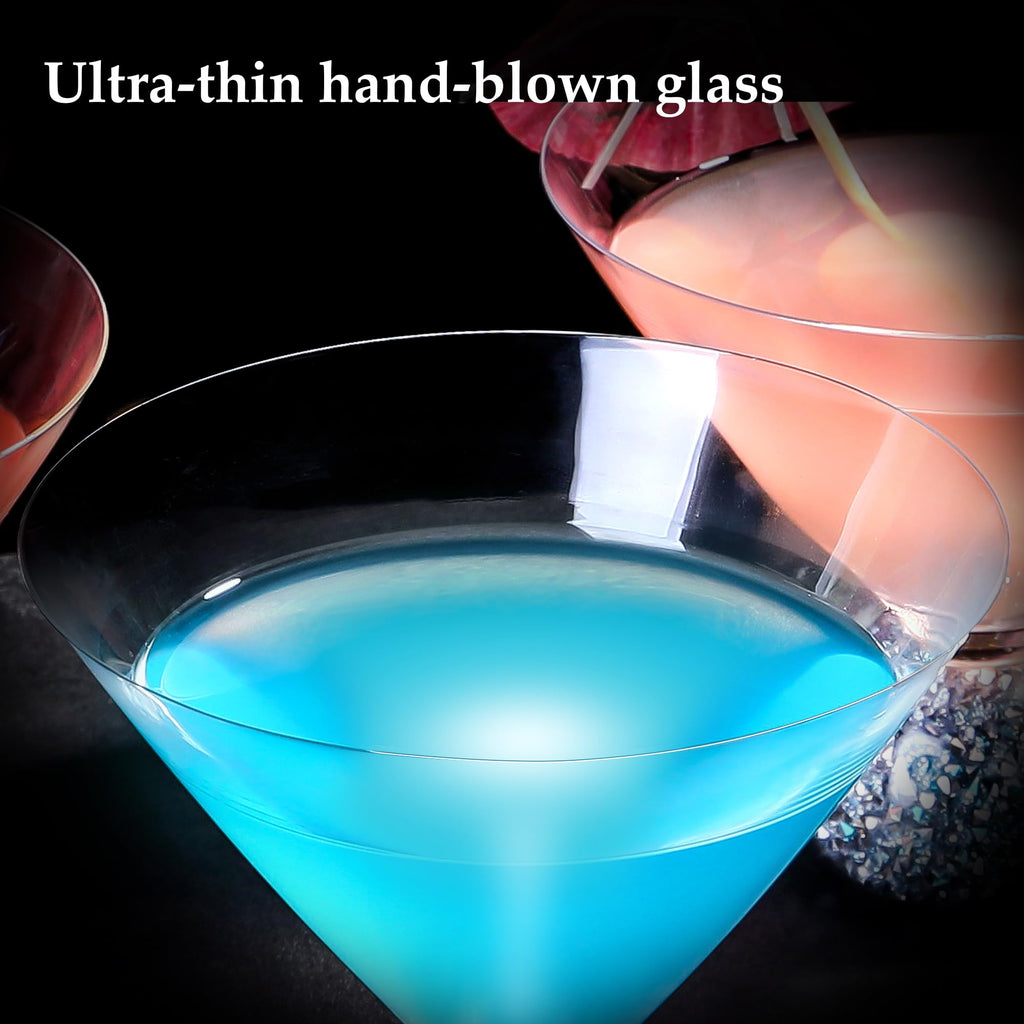 10oz Stemless Martini Glasses Set of 4 V60677