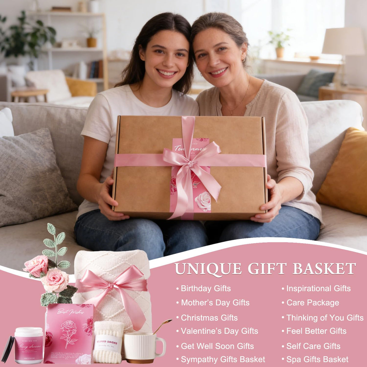 Pink Gift Basket D86441