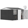 10' x 10' Waterproof Metal Outdoor Storage Shed M155334