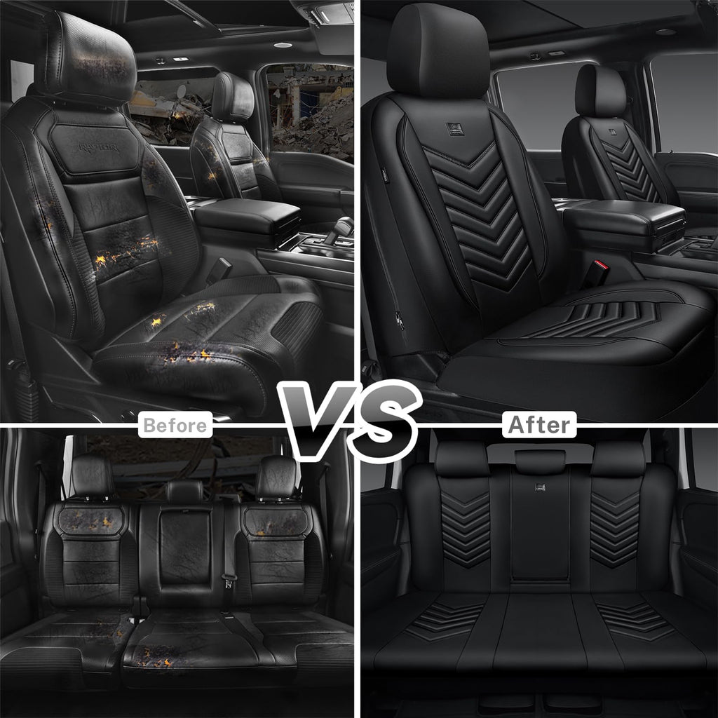 3D Foam Faux Leather Seat Covers Full Set B645