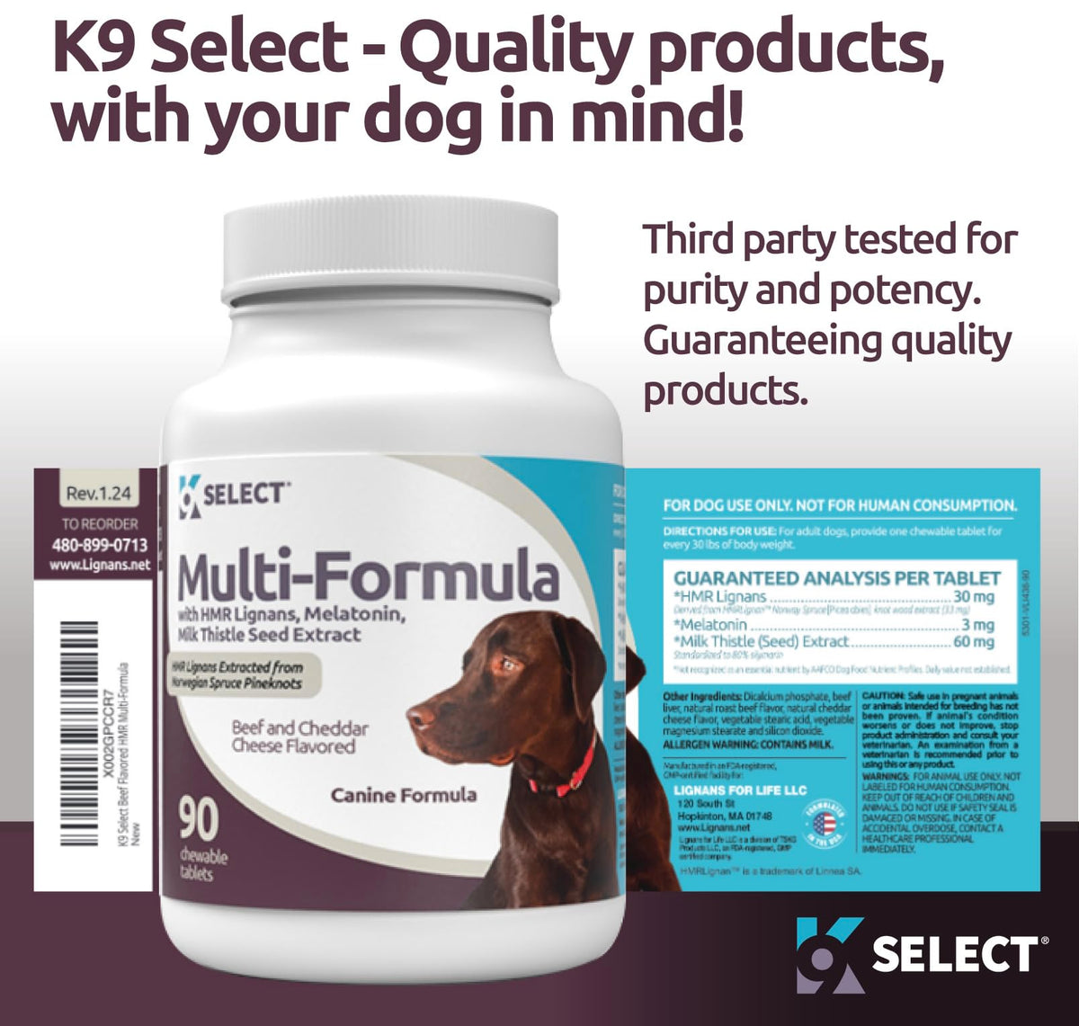 90 Tablets Beef Flavor Dog Multivitamin X2256