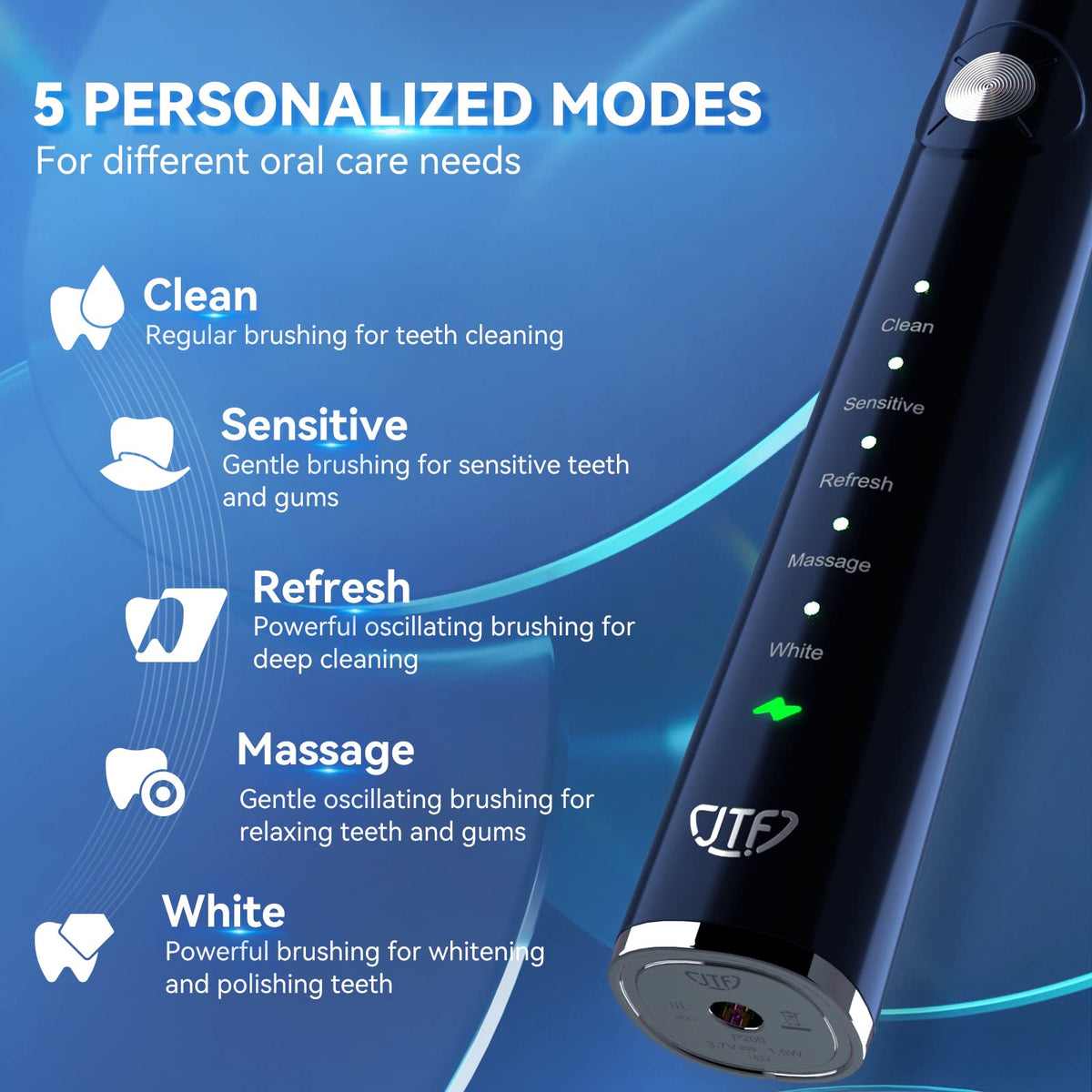 Electric Toothbrush with 5 Modes & Smart Timer F449