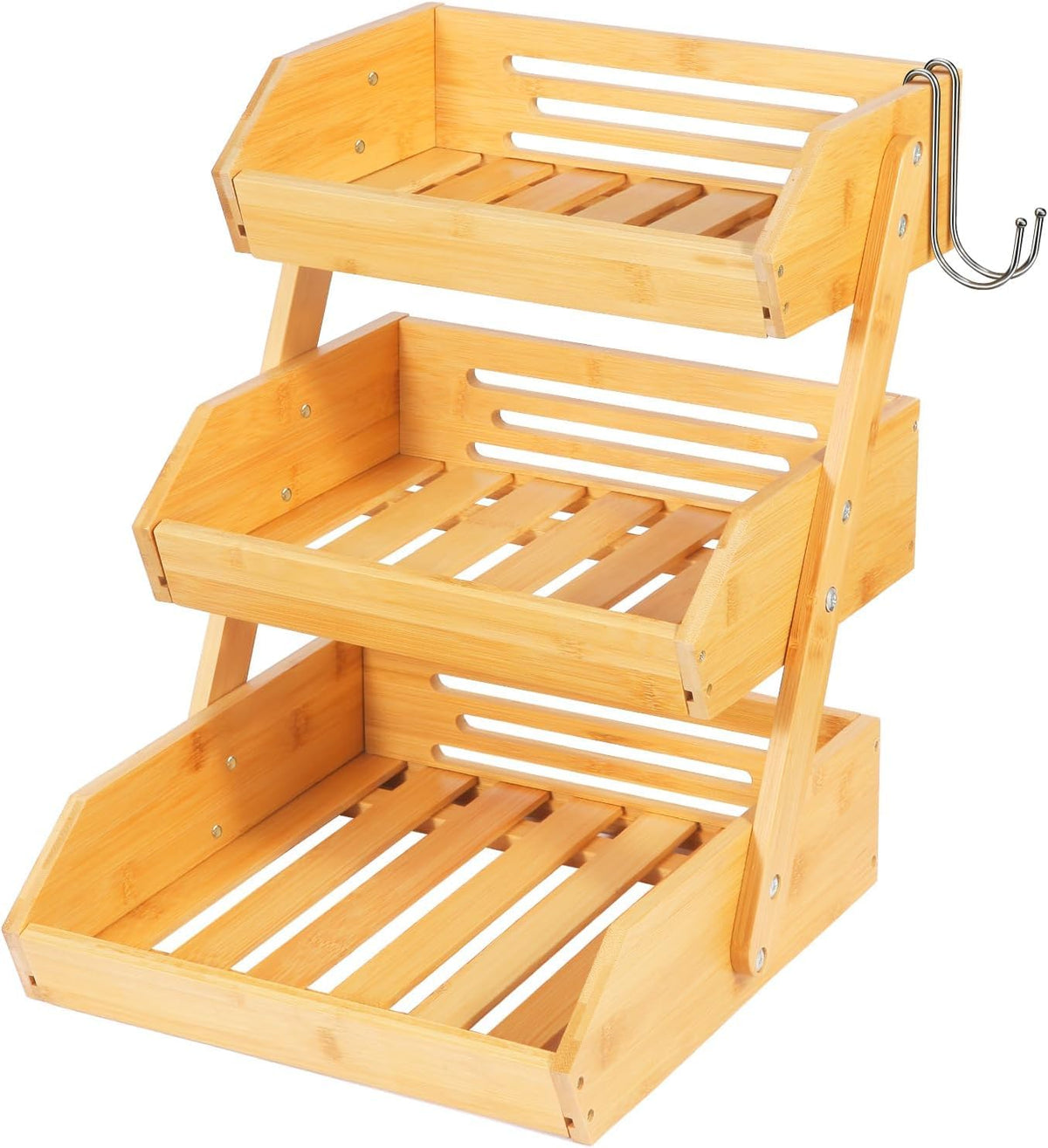3 Tier Natural Bamboo Fruit Basket F961282