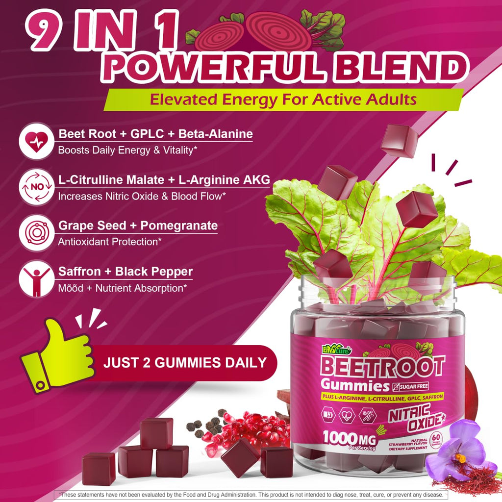 Sugar Free Beet Root Gummies with L-Citrulline & L-Arginine N417