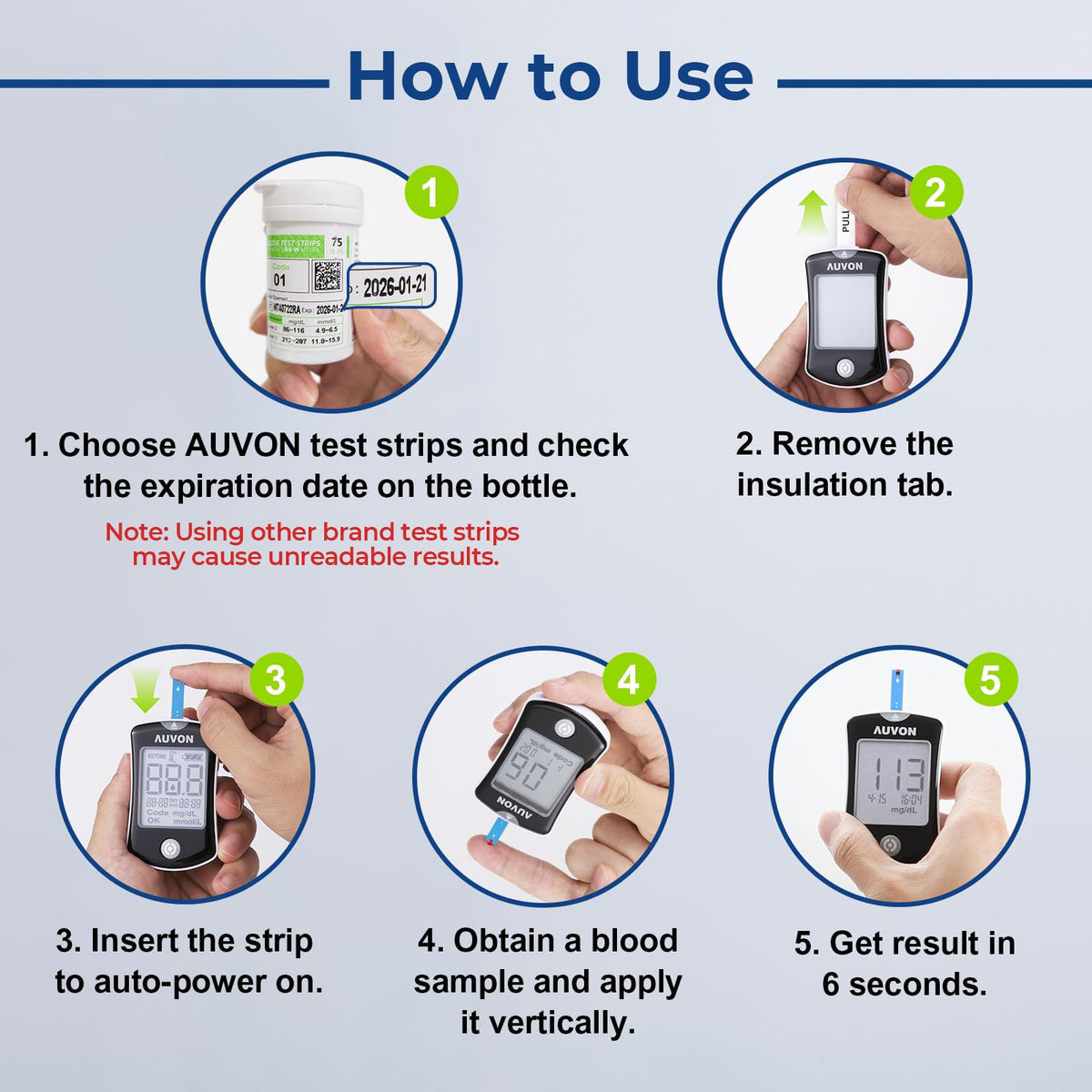 Blood Glucose Monitor Kit with 100 Strips Y725082