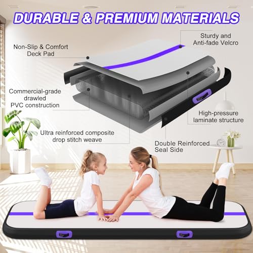 6.6ft Inflatable Tumbling Mat with Electric Pump A843
