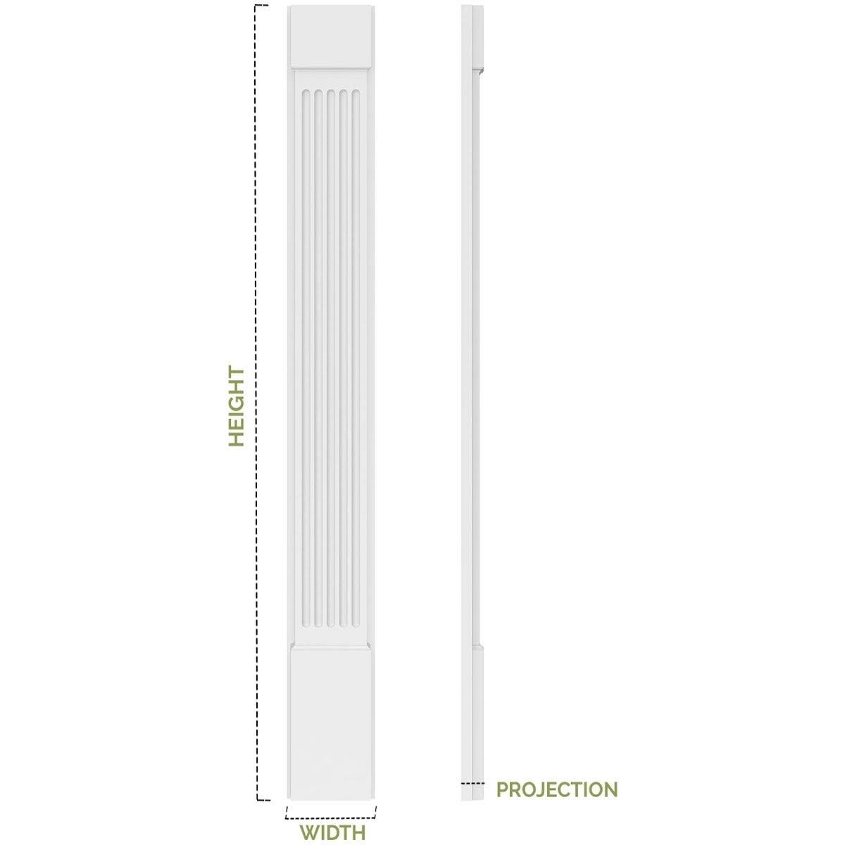 PVC Raised Panel Pilaster with Decorative Capital & Base (Pair) F574228