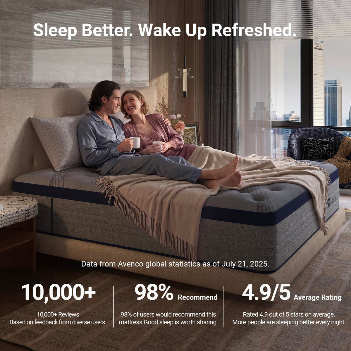 Queen 12 Inch Cooling Hybrid Mattress T5490