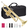 Bb Trumpet with Case Mouthpiece Gloves Cleaning Kit and Polish Cloth G878