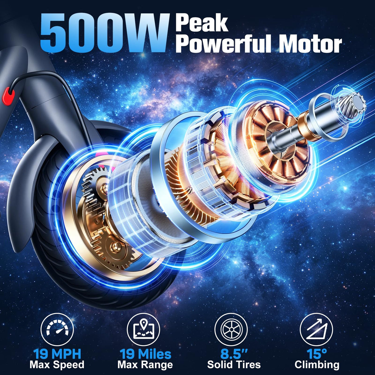 Electric Scooter 500W Motor 8.5'' Tire A974330