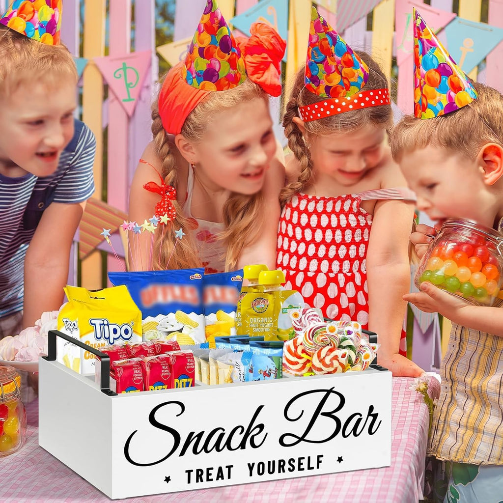 Wood 4 Compartment Snack Organizer H4274