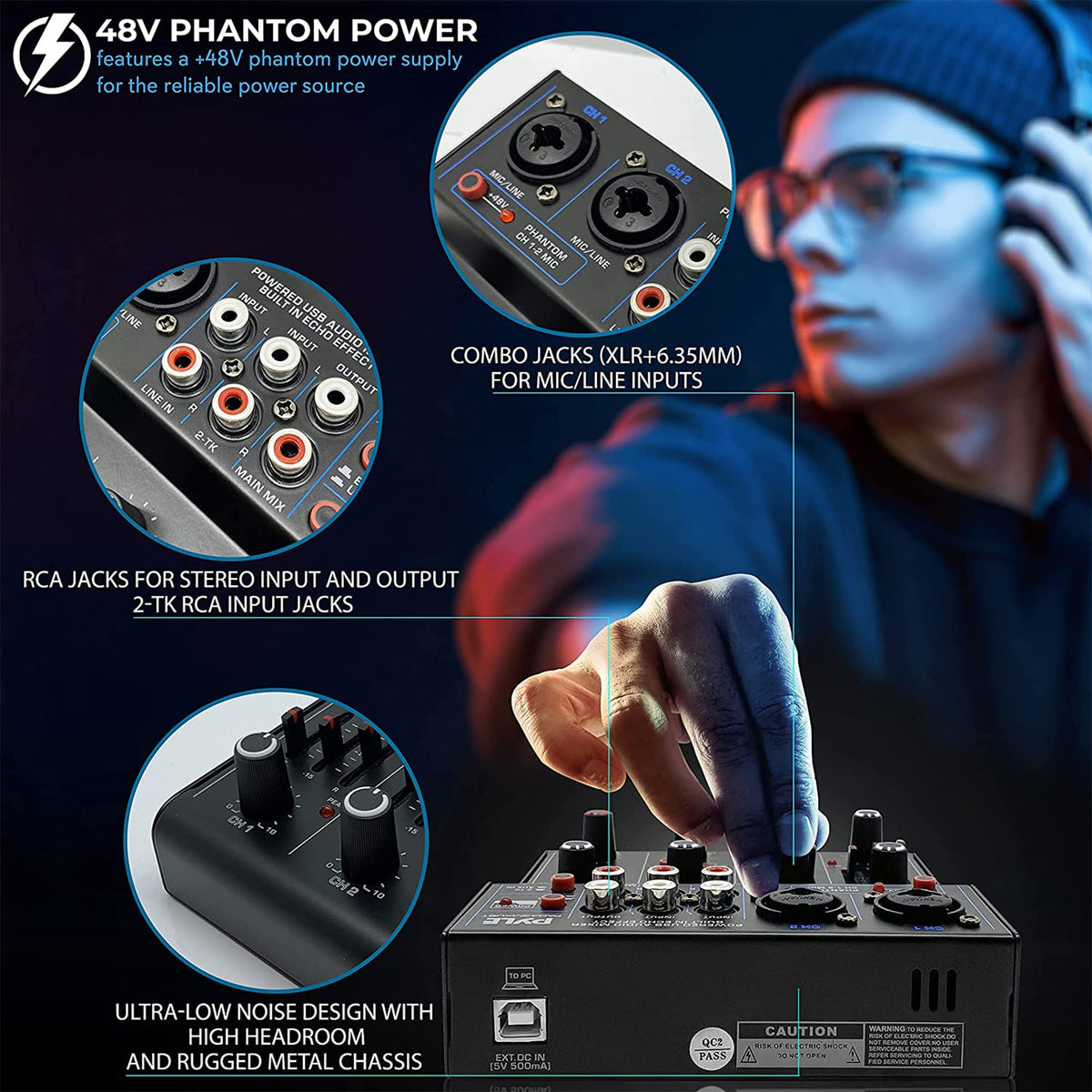 4 Channel Bluetooth Audio Mixer Z63310