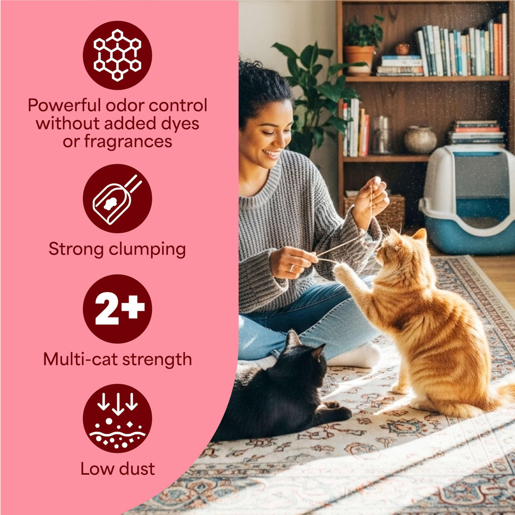 Unscented Multi Cat Clumping Litter, 18.5lb, 2Pk S9542