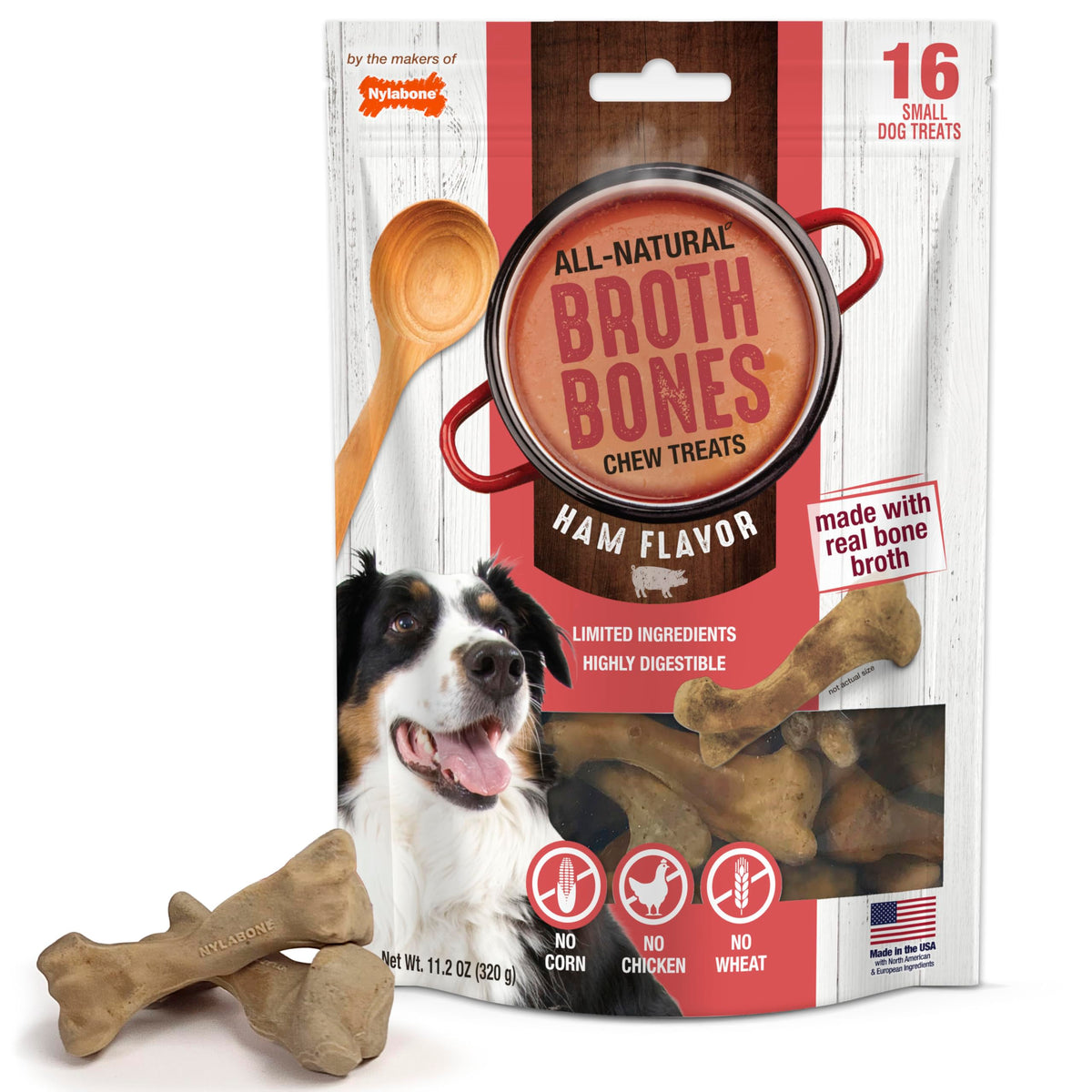 Ham Flavor Small Dog Treats 16 Count B542876