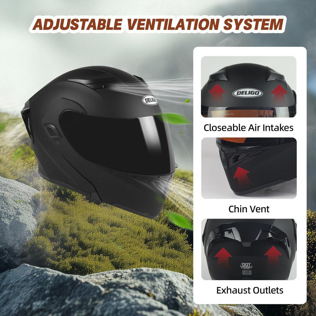 DOT Certified Modular Motorcycle Helmet F1249