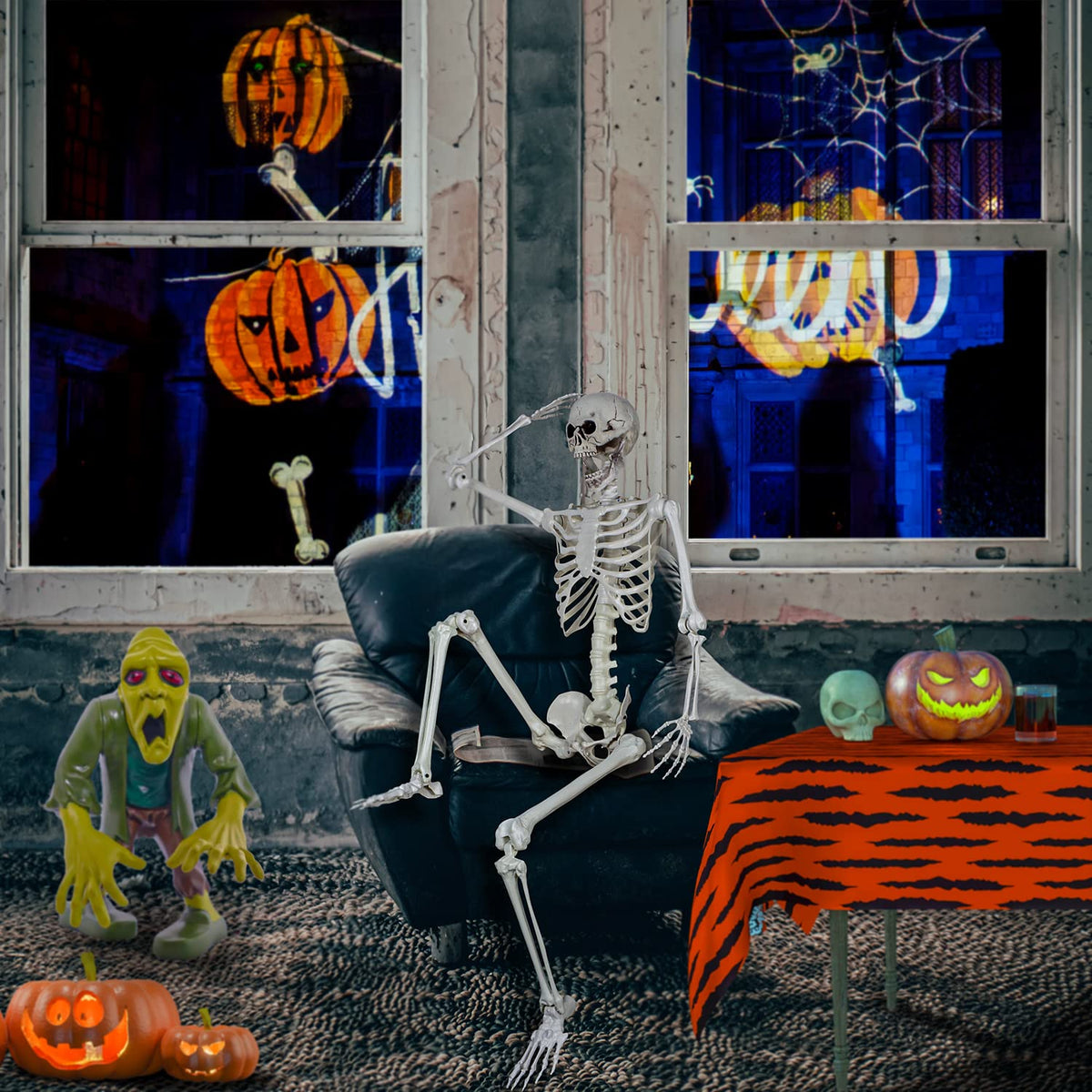 5.4ft Posable Life Size Skeleton Bones with Movable Joints U715