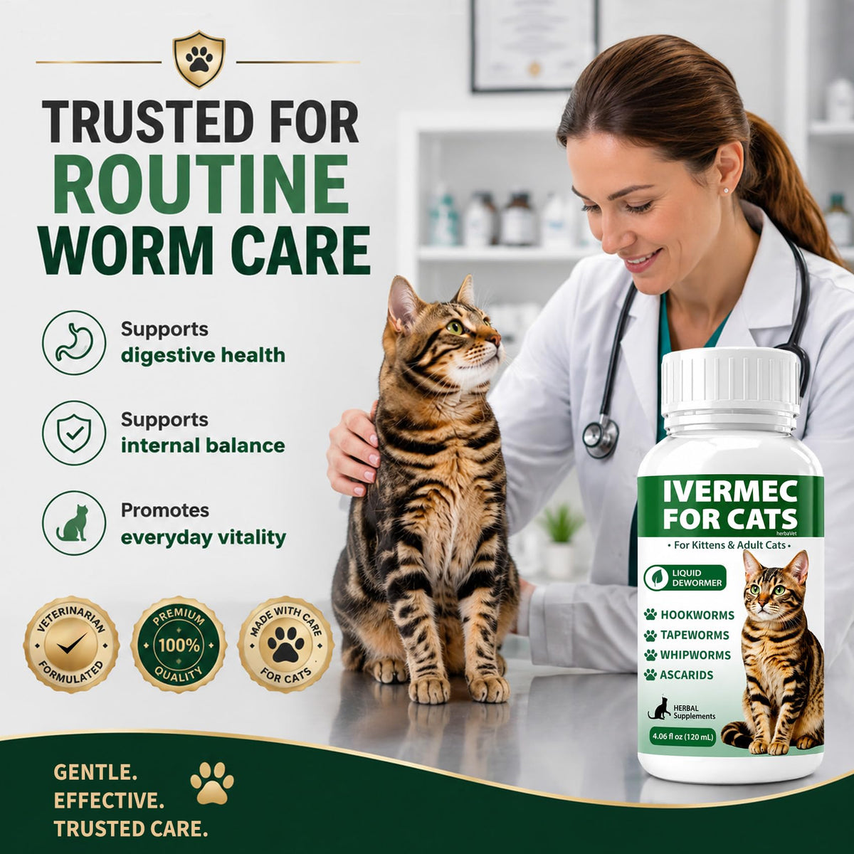 Cat Dewormer Liquid for Cats & Kittens A236931