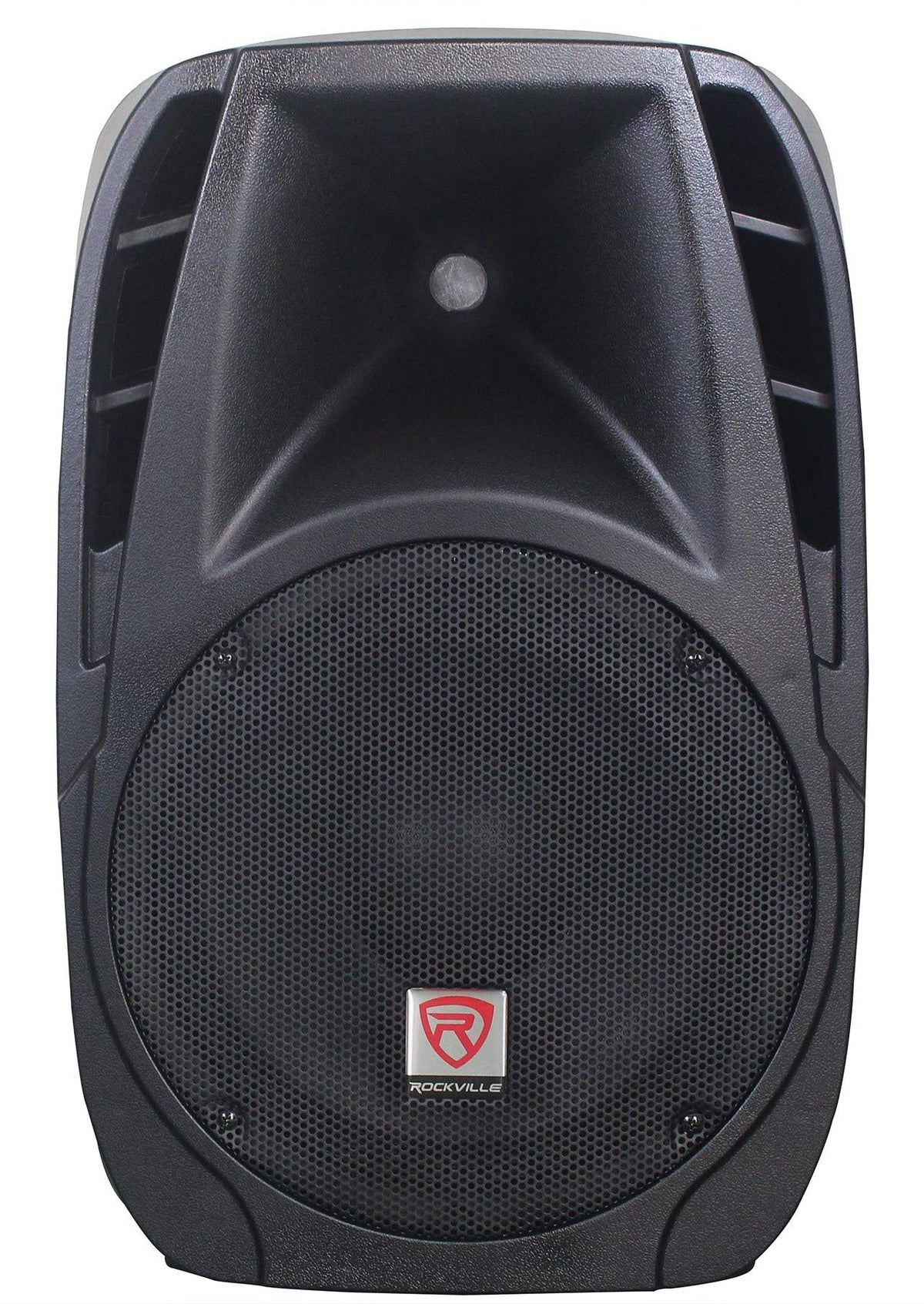 12" Passive PA Speaker System with Metal Wired Mics and Stands Q88994