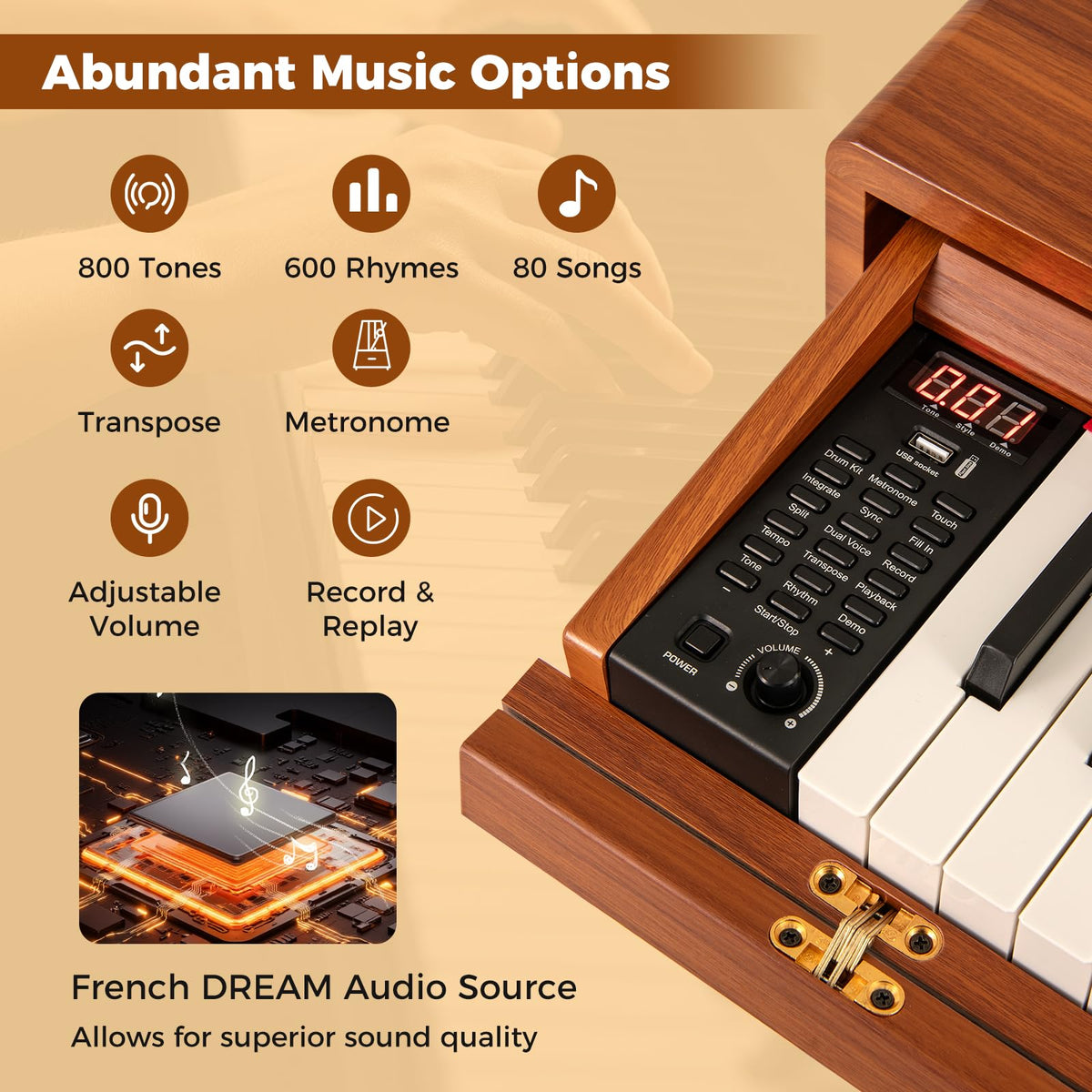 88 Key Weighted Digital Piano with Triple Pedals L382371