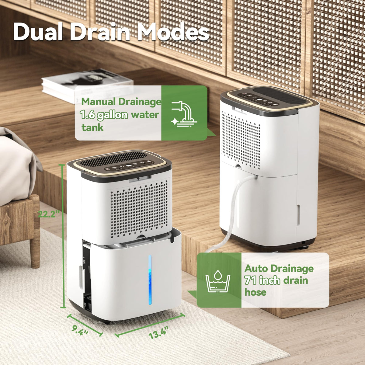 5000 Sq.Ft 50 Pint Dehumidifier with Drain Hose Z3736