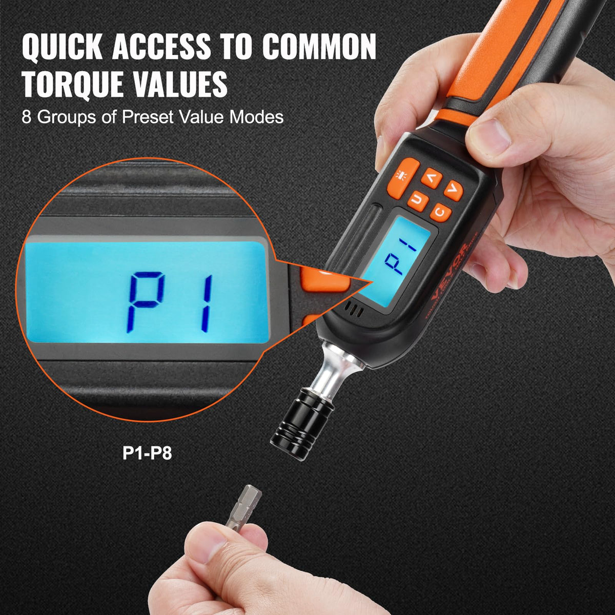 1/4" Drive Digital Torque Screwdriver with LCD, Bits & Case J841785