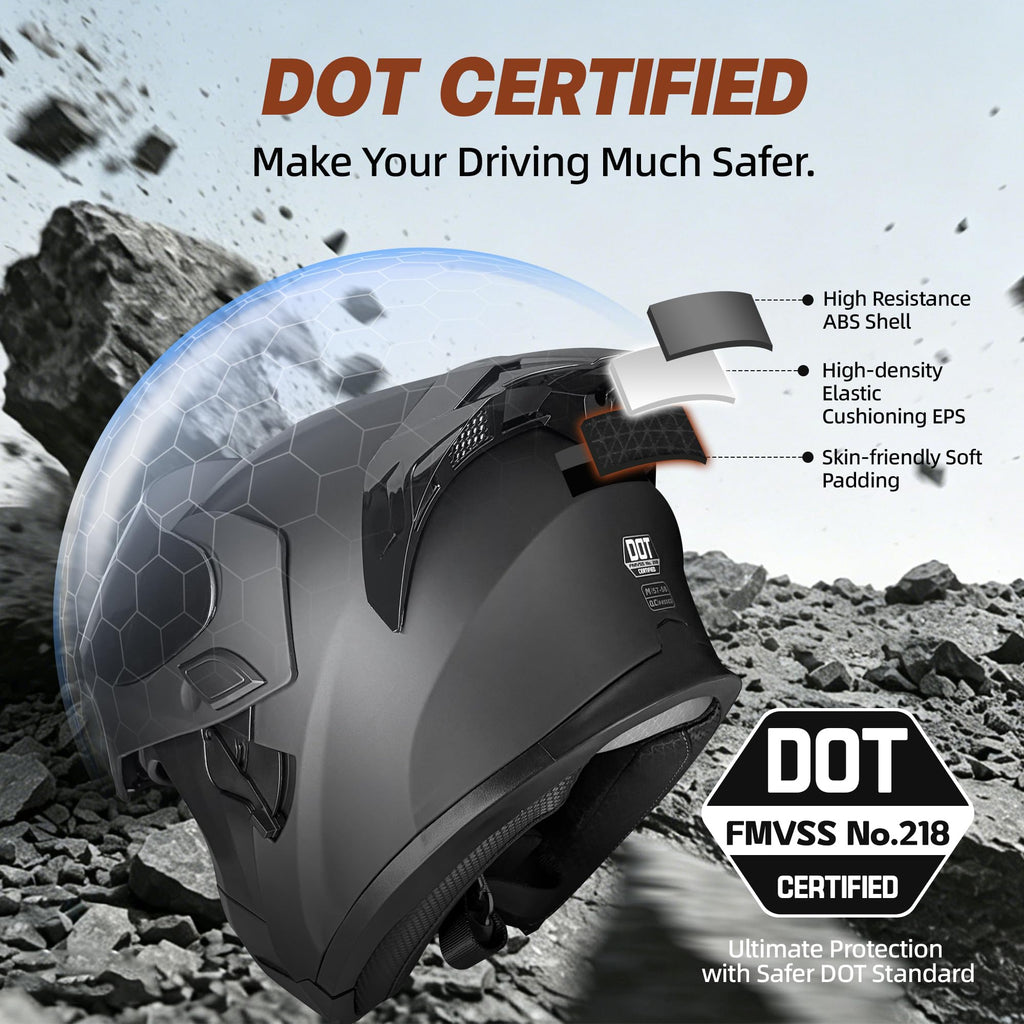 DOT Certified Modular Motorcycle Helmet F1249
