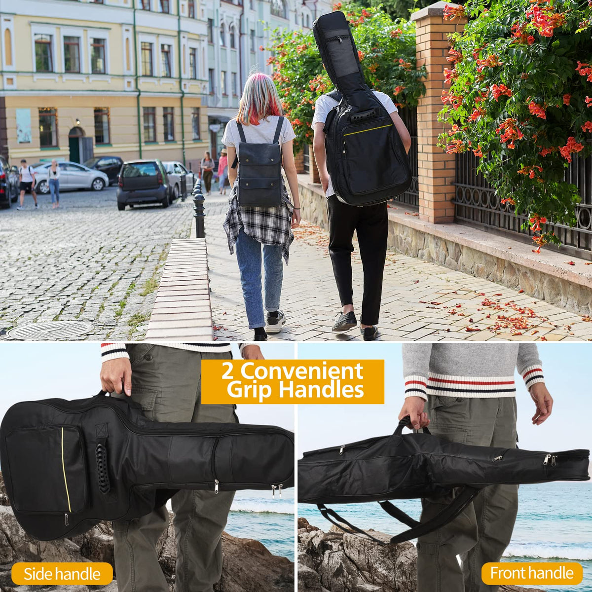 1/2/3 Pack 38-41 Inch Electric & Acoustic Guitar Bags R345